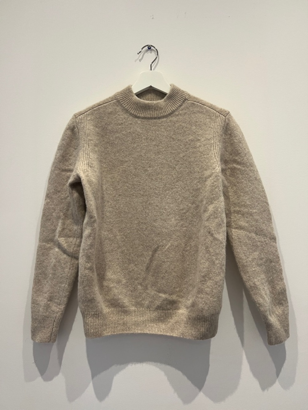 Anerkjendt Men's Crewneck Wool Blend Sweater - Neutral Beige